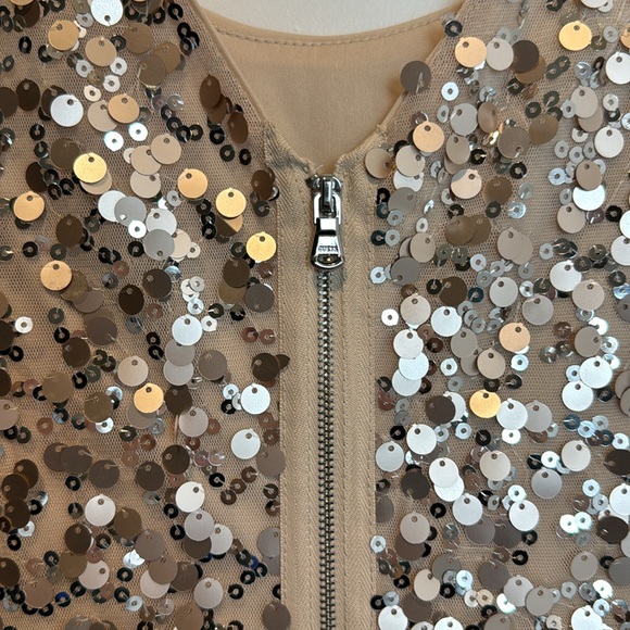 Guess Rose Gold Sequin Holiday Dress Size 6 - Picture 5 of 7